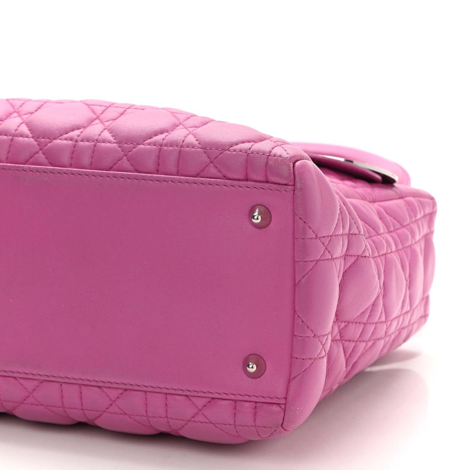 Christian Dior Lambskin Cannage Medium Lady Dior Pink 9 of 9