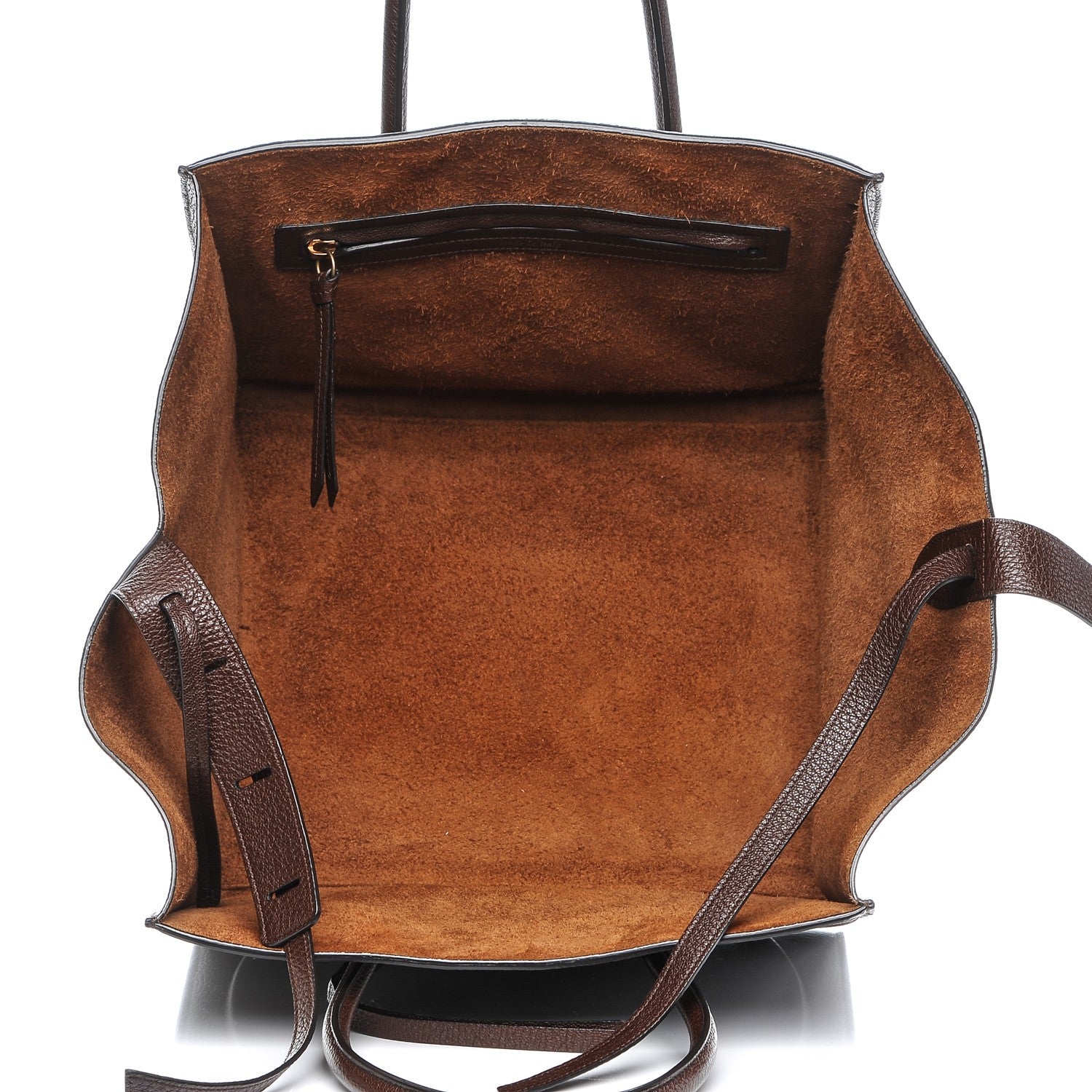 Celine Shiny Grained Calfskin Medium Phantom Luggage Brown 5 of 7