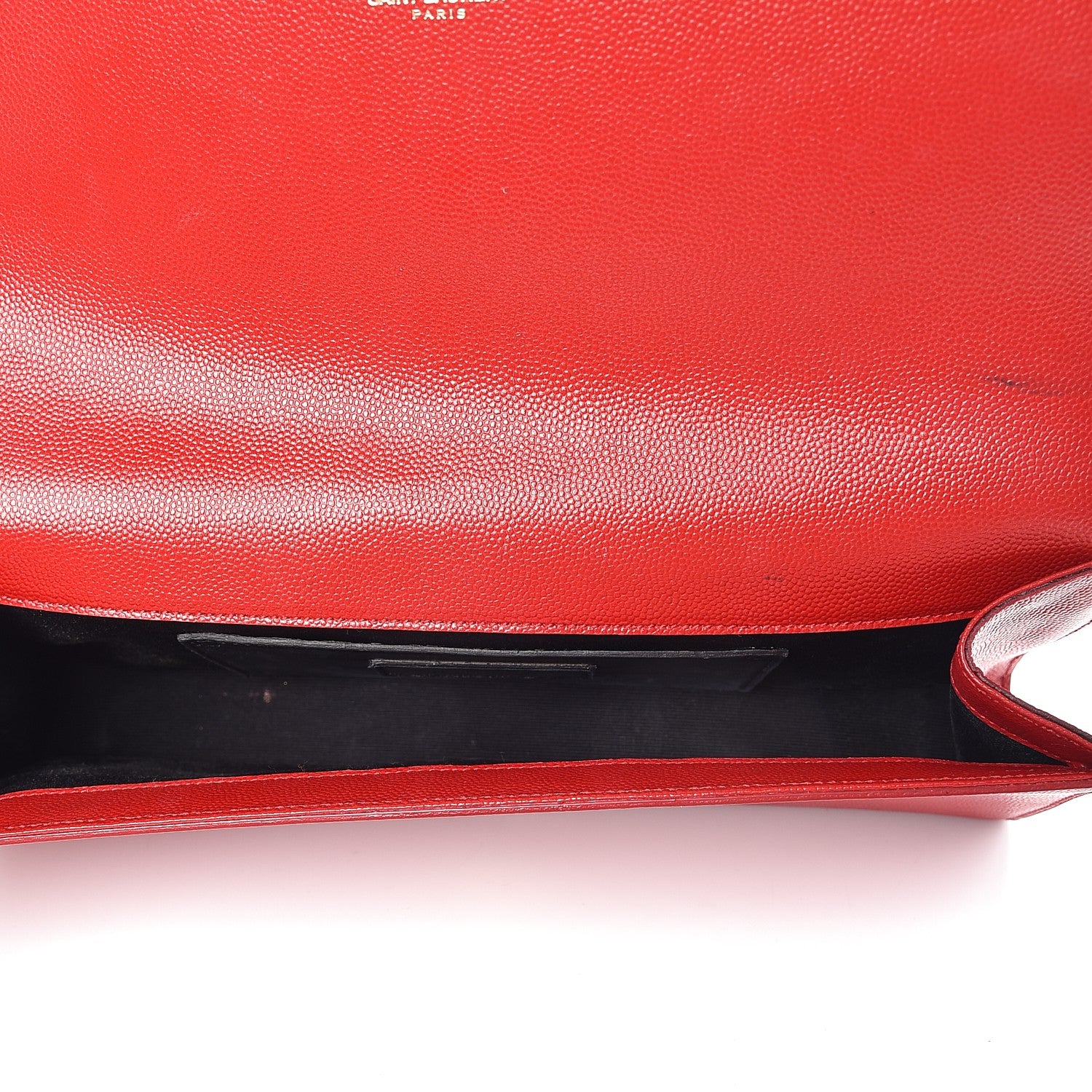 Saint Laurent Grain De Poudre Classic Monogram Cassandre Clutch New Red 5 of 7