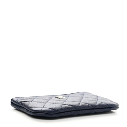 Chanel Caviar Quilted Small Cosmetic Case Navy Blue 4 of 9