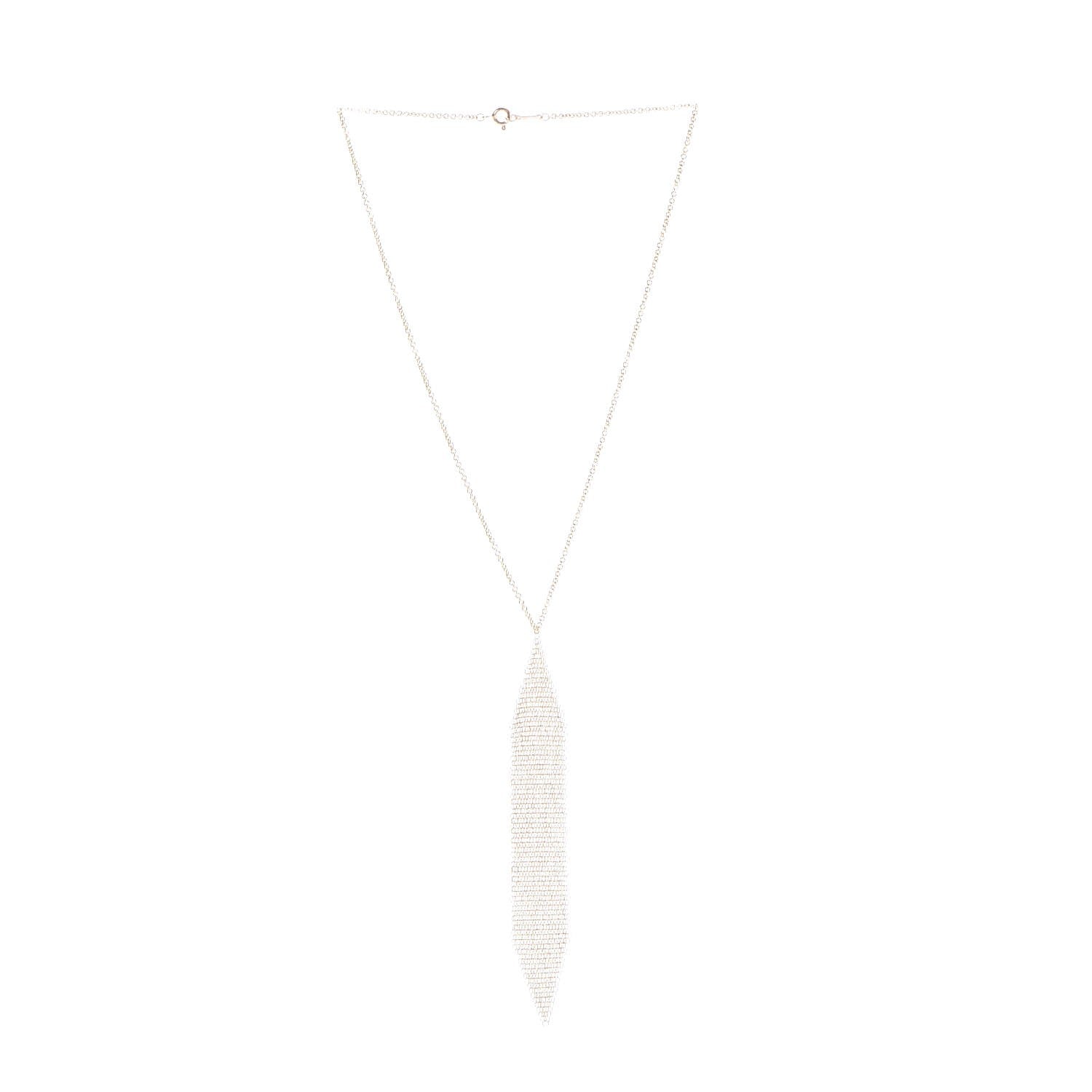 Tiffany 18K Yellow Gold Elsa Peretti Mesh Pendant Necklace 3 of 6