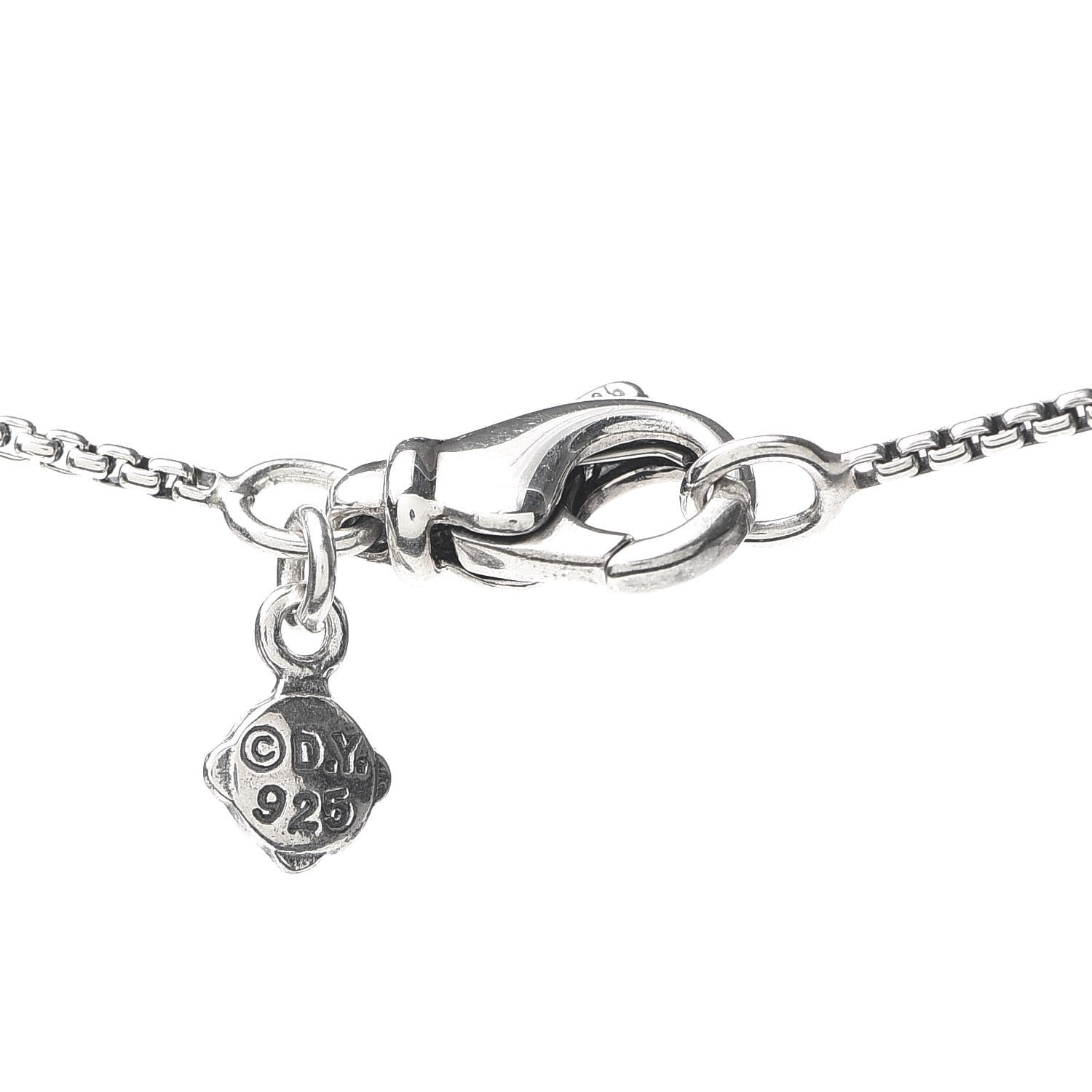 David Yurman Sterling Silver Black Orchid 8mm Petite Chatelaine Pendant Necklace 5 of 5