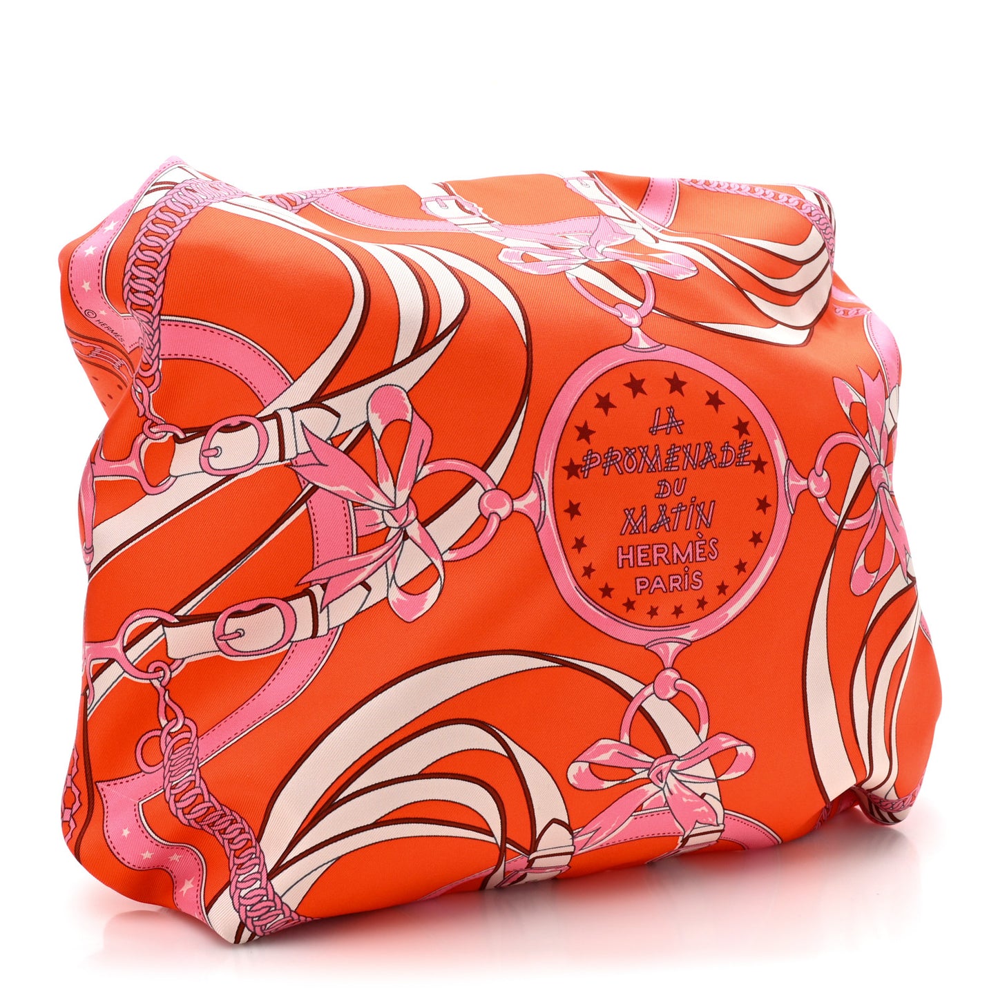 Silk Balusoie Vache Hunter La Promenade du Matin Bandana Bag Orange Poppy Fauve