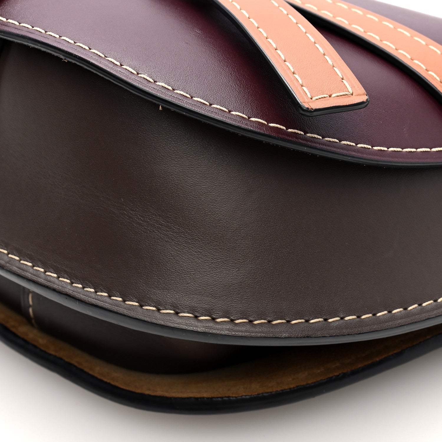 Loewe Calfskin Small Gate Crossbody Bag Oxblood Tan Taupe 9 of 9