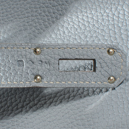 Hermes Togo HAC Birkin 40 Bleu Lin 8 of 9