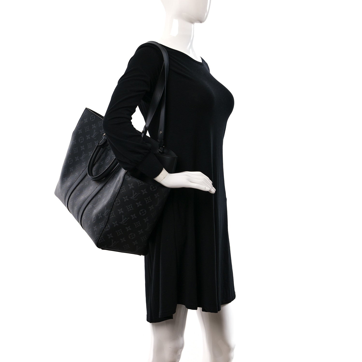 Louis Vuitton Monogram Eclipse Sac Plat 24H 2 of 9