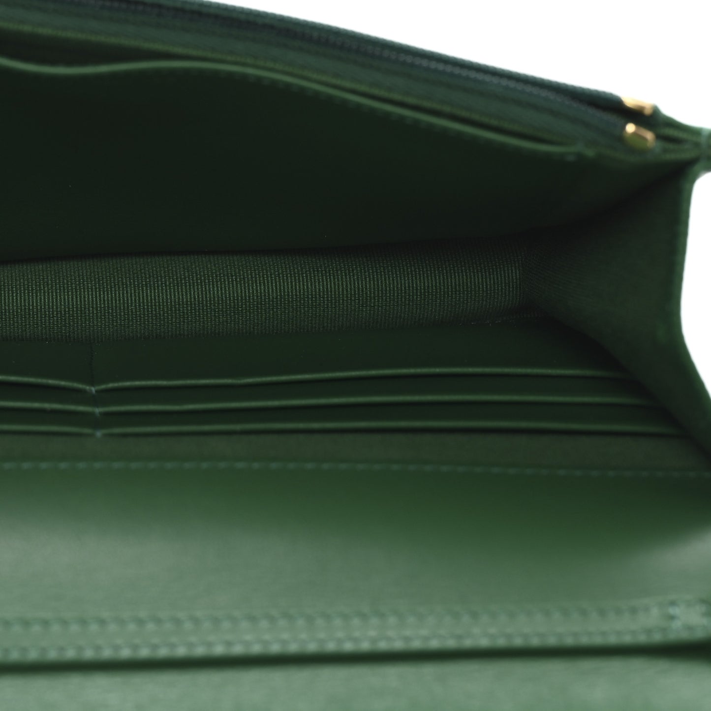 Caviar Quilted Coco Stamps Wallet On Chain WOC Green