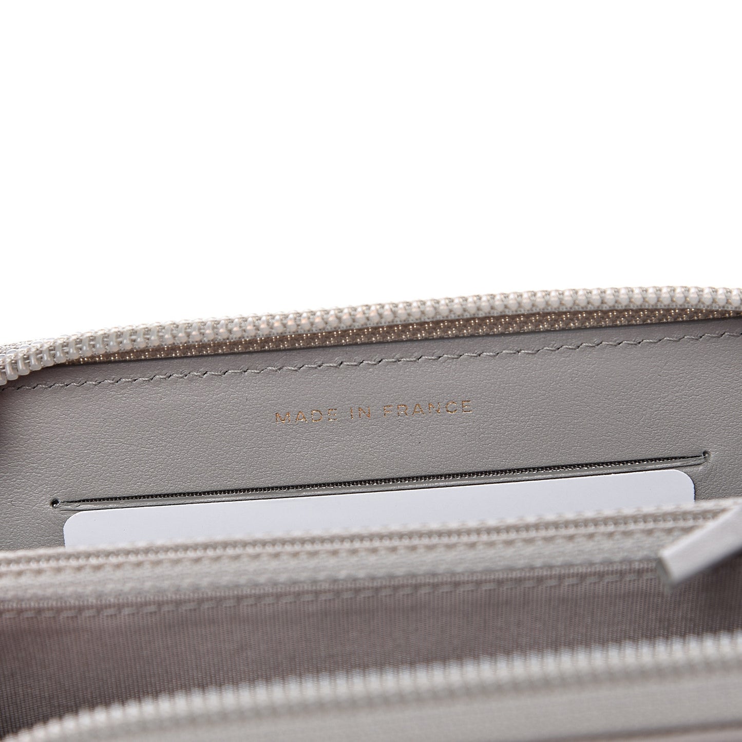 Caviar Quilted Boy Small Zip Around Wallet Grey