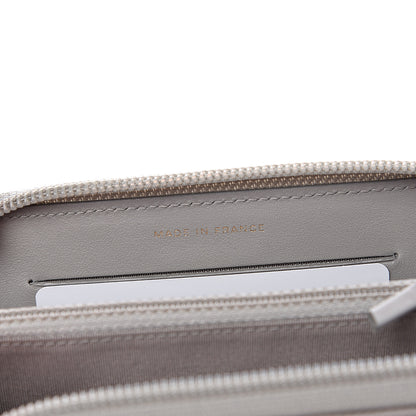 Chanel Caviar Quilted Boy Small Zip Around Wallet Grey 6 of 8