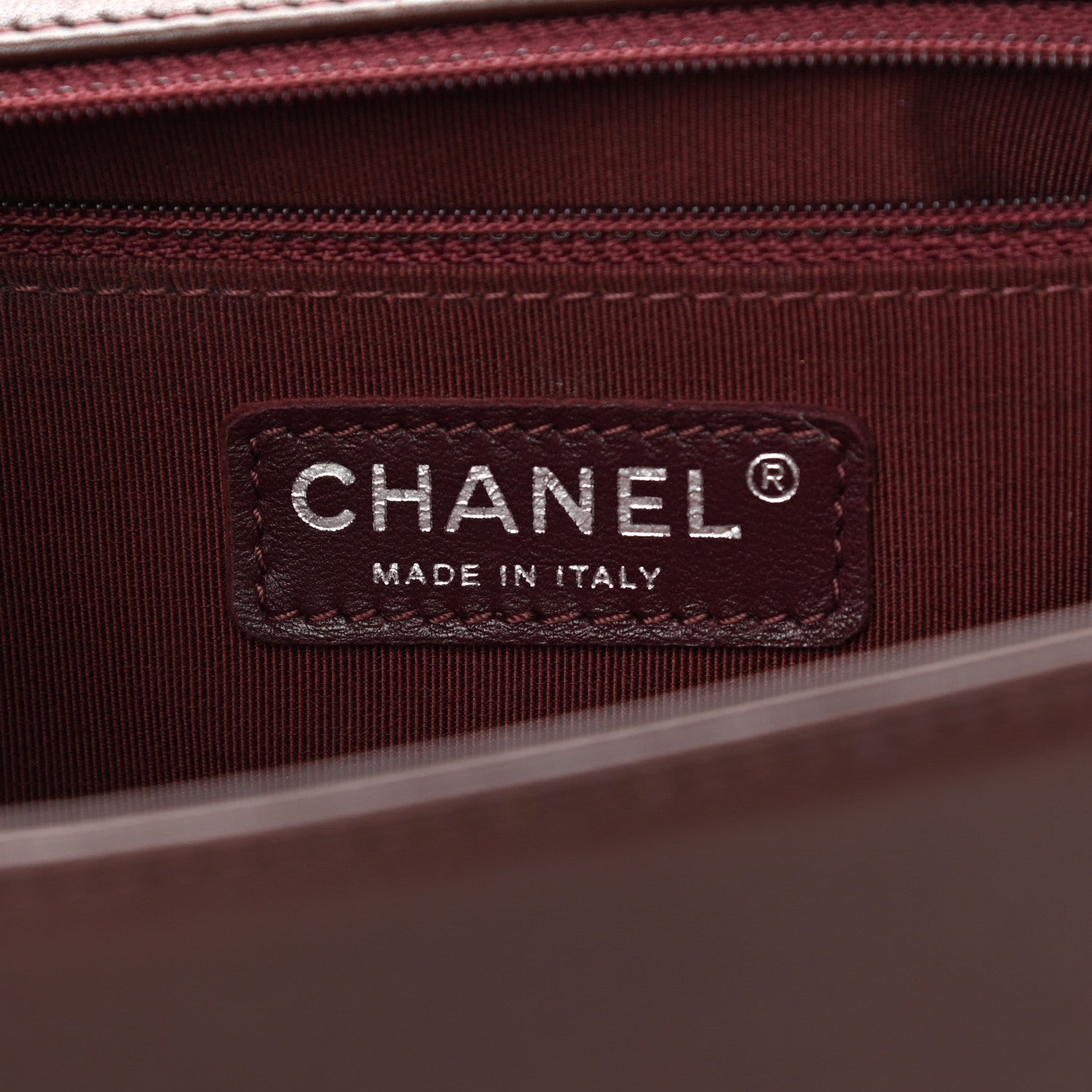 Chanel Calfskin Chevron Quilted New Medium Boy Flap Burgundy 6 of 10