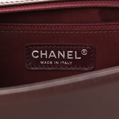 Chanel Calfskin Chevron Quilted New Medium Boy Flap Burgundy 6 of 10