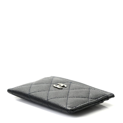 Chanel Caviar Quilted Card Holder Blue 7 of 8
