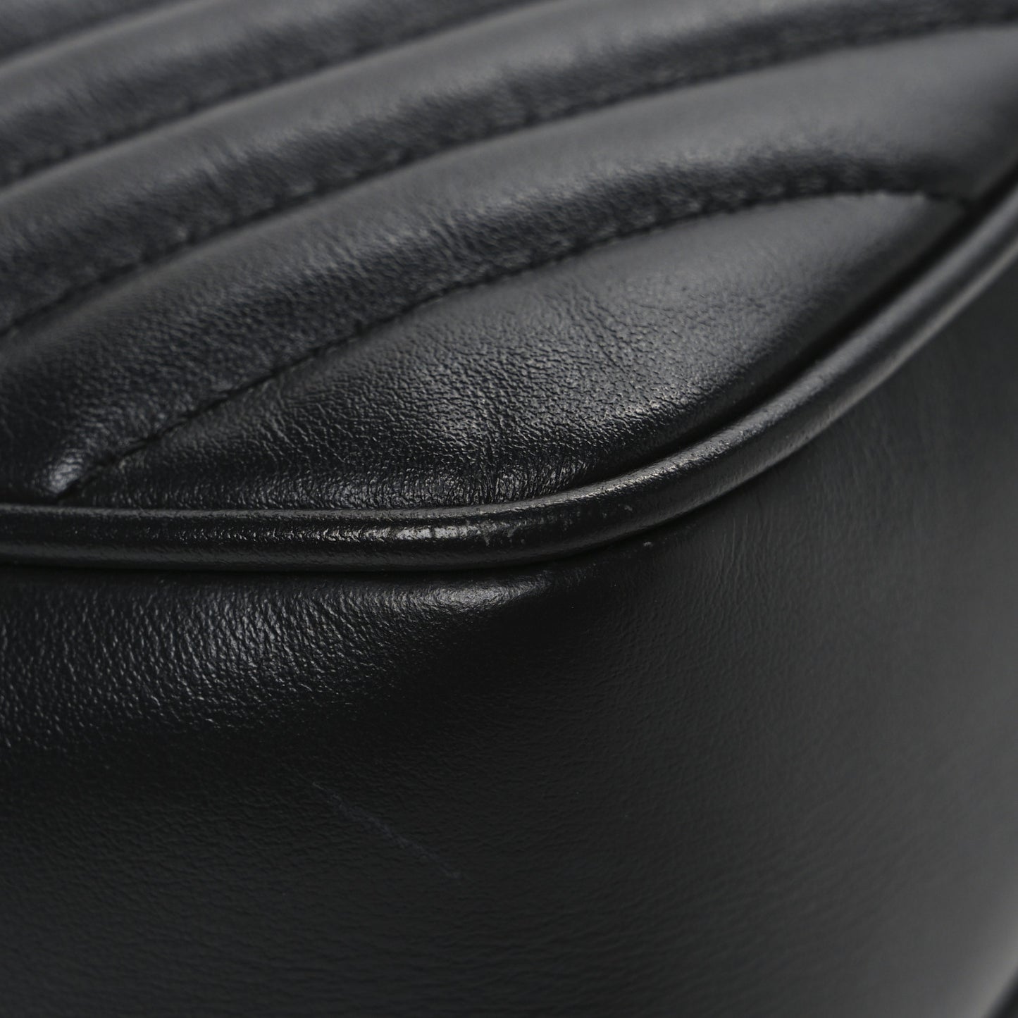 Calfskin Matelasse Monogram Lou Camera Bag Black
