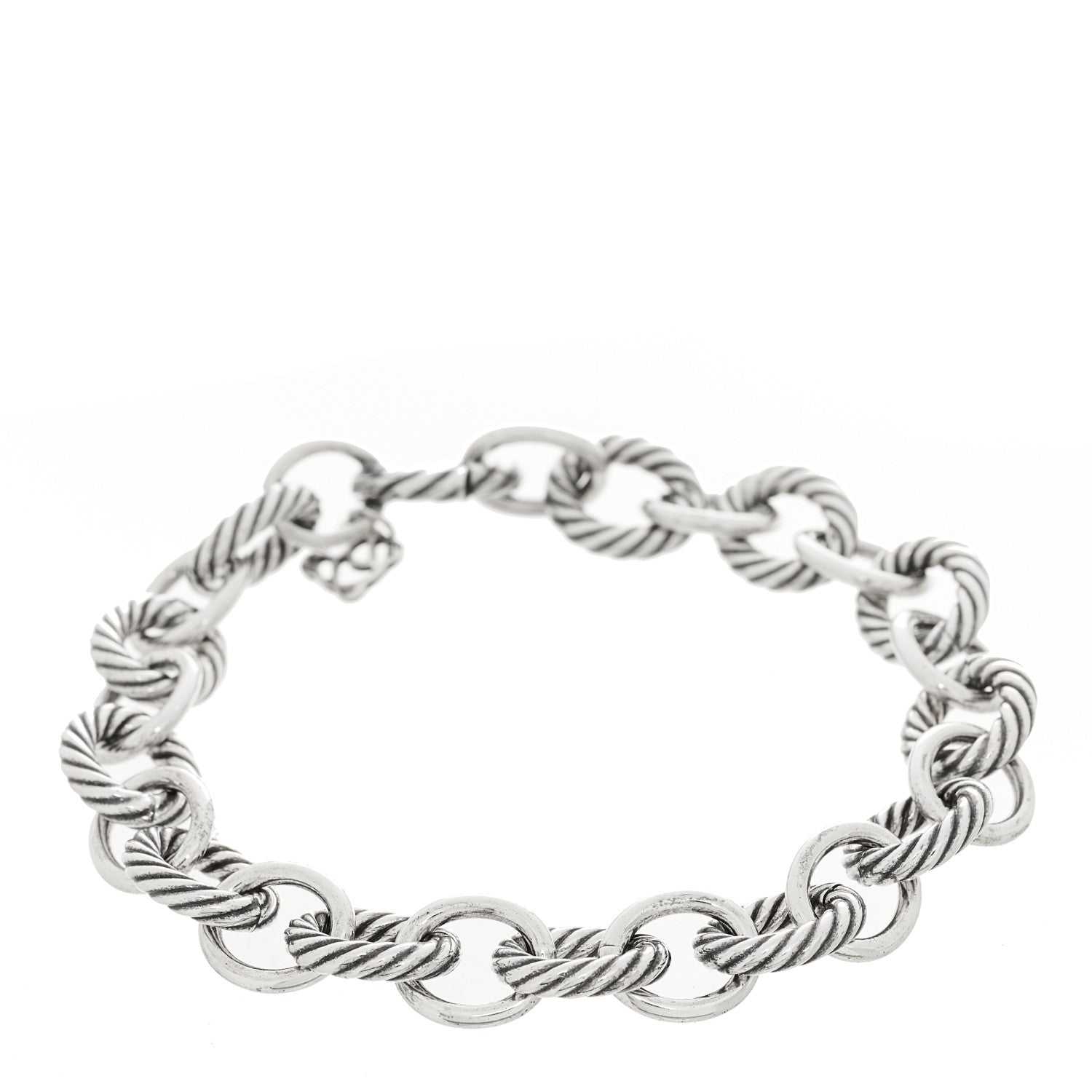 David Yurman Sterling Silver 10mm Medium Oval Link Bracelet 1 of 3
