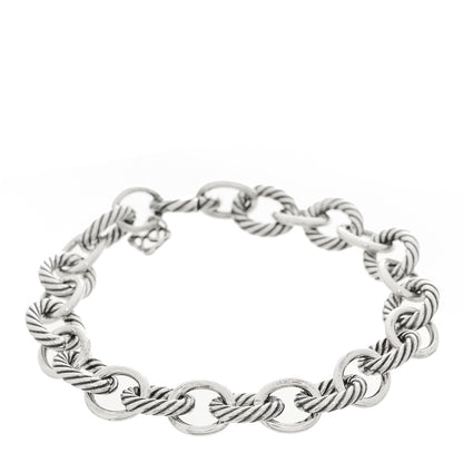 David Yurman Sterling Silver 10mm Medium Oval Link Bracelet 1 of 3