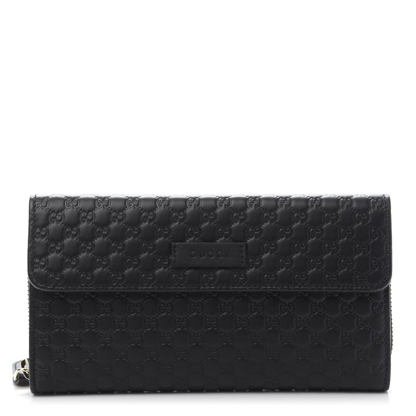 Soft Microguccissima Continental Zip Wallet Black