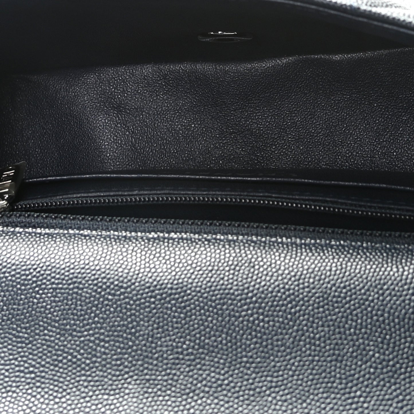 Caviar Quilted Mini Rectangular Flap Navy