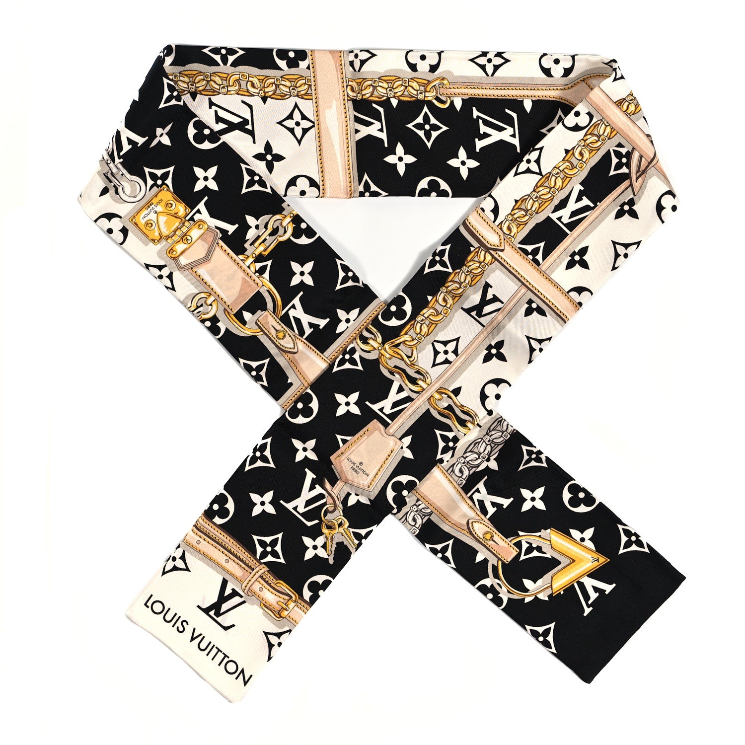 Louis Vuitton Silk Monogram Confidential Bandeau Black 1 of 4