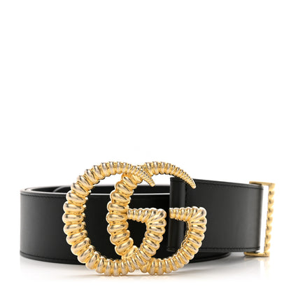 Gucci Moon Calfskin Torchon Double G 40mm Belt 95 38 Black 1 of 6