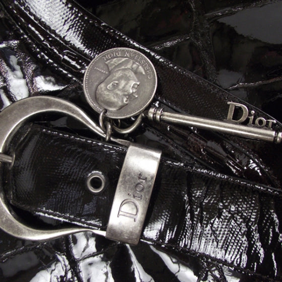 Patent Croc Gaucho Sports Tote