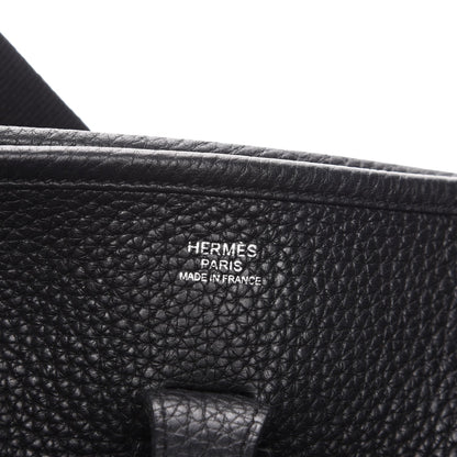 Hermes Taurillon Clemence Evelyne PM Black 6 of 7