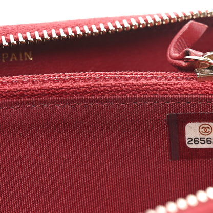 Chanel Sheepskin Quilted Medium Mademoiselle Vintage Zip Around Wallet Red 7 of 9