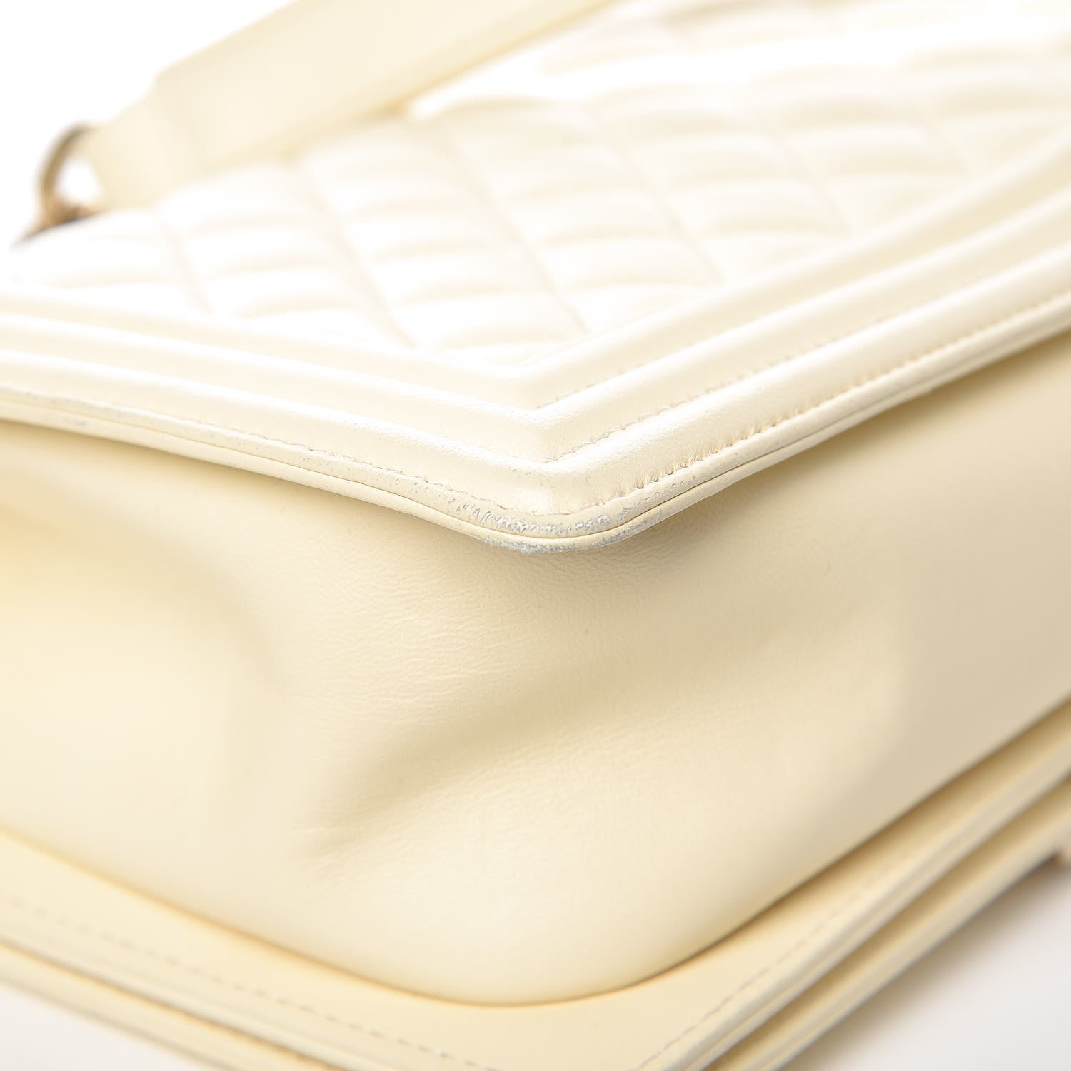 Chanel Lambskin Quilted Medium Boy Flap Light Beige 15 of 17