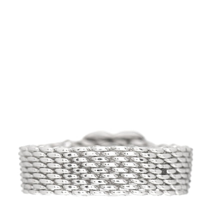 Tiffany Sterling Silver Somerset Mesh Heart Ring 58 8.25 3 of 4