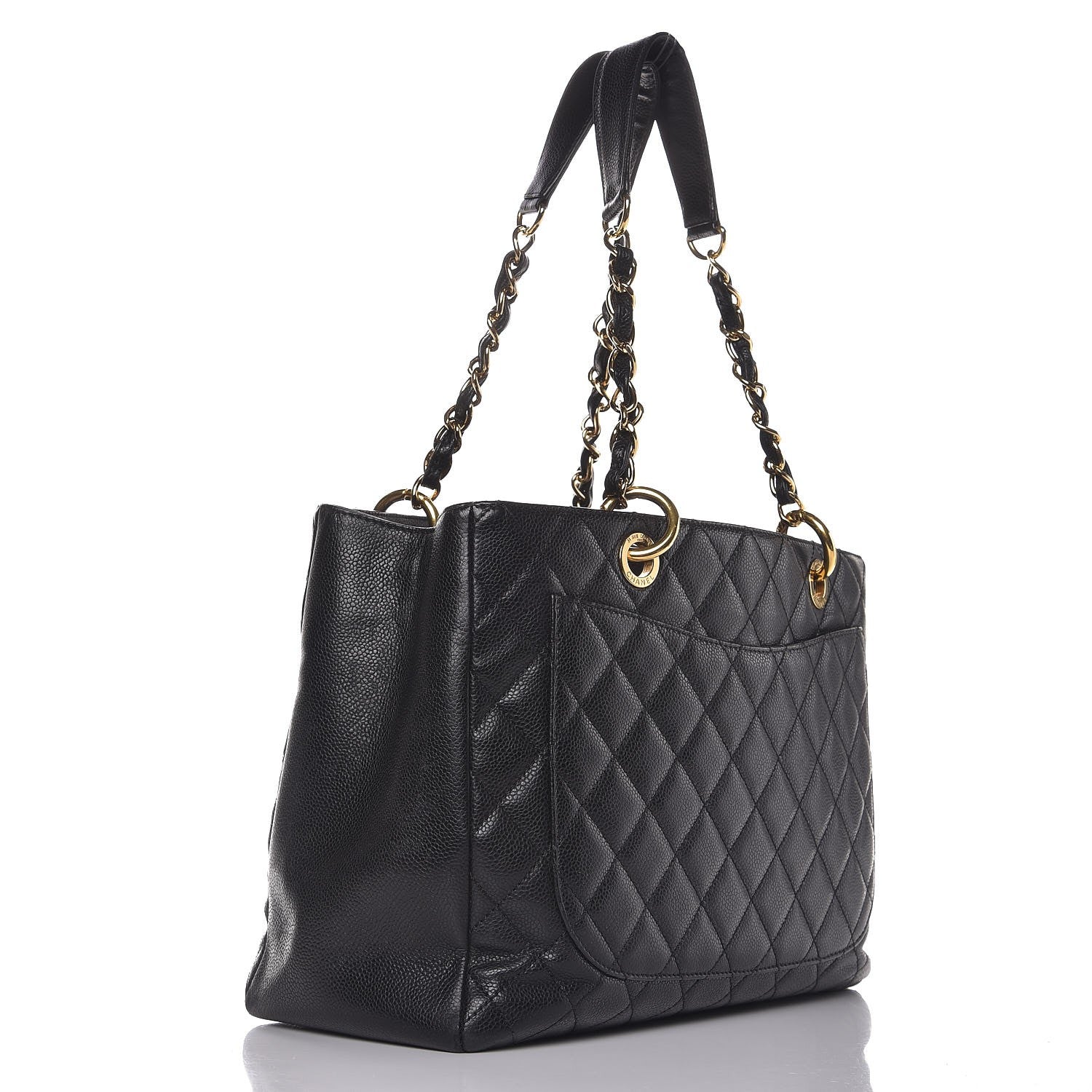 Chanel Caviar Quilted Grand Shopping Tote GST Black 3 of 15