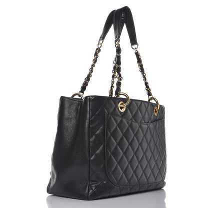 Chanel Caviar Quilted Grand Shopping Tote GST Black 3 of 15