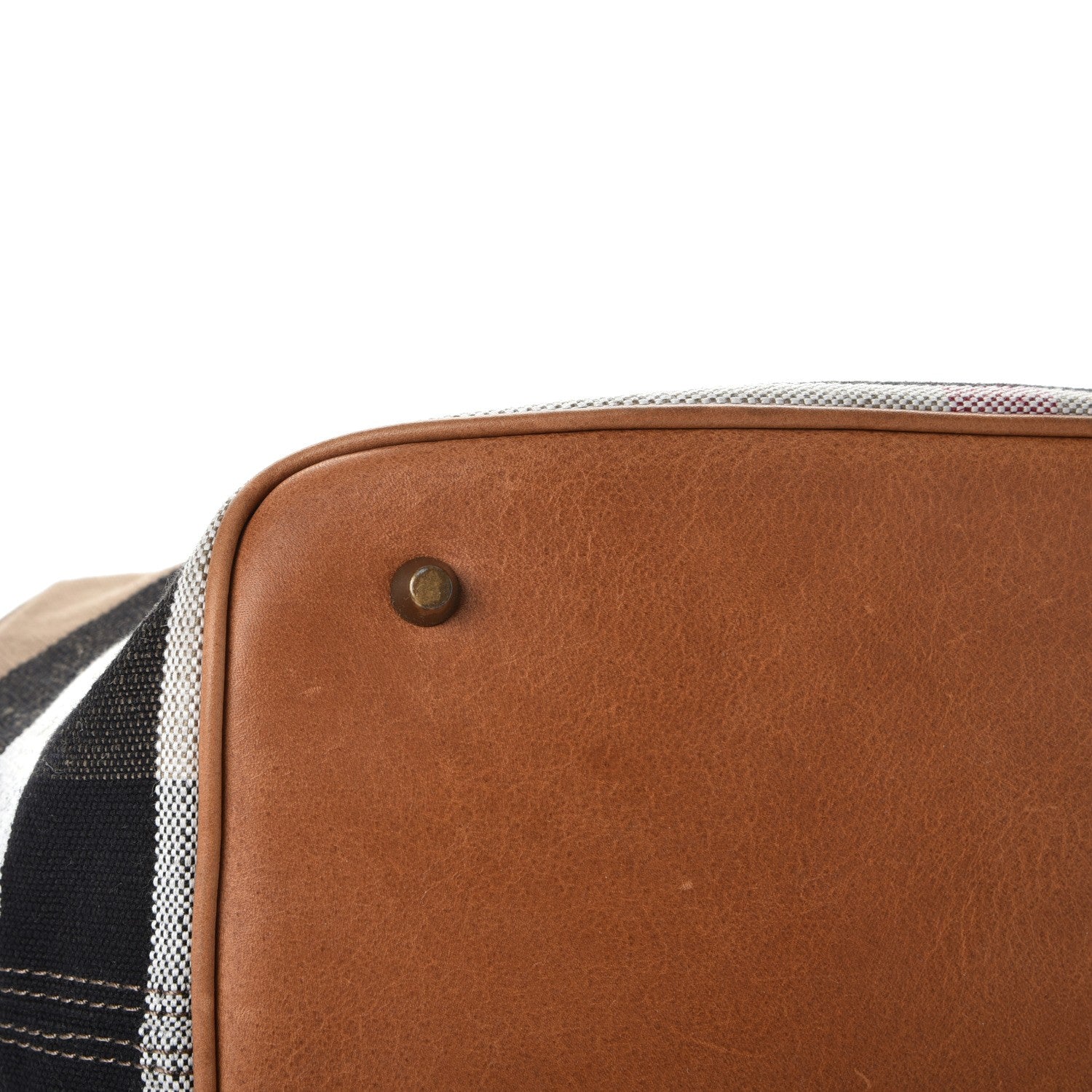 Burberry Canvas Mega Check Medium Ashby Hobo Saddle Brown 12 of 16