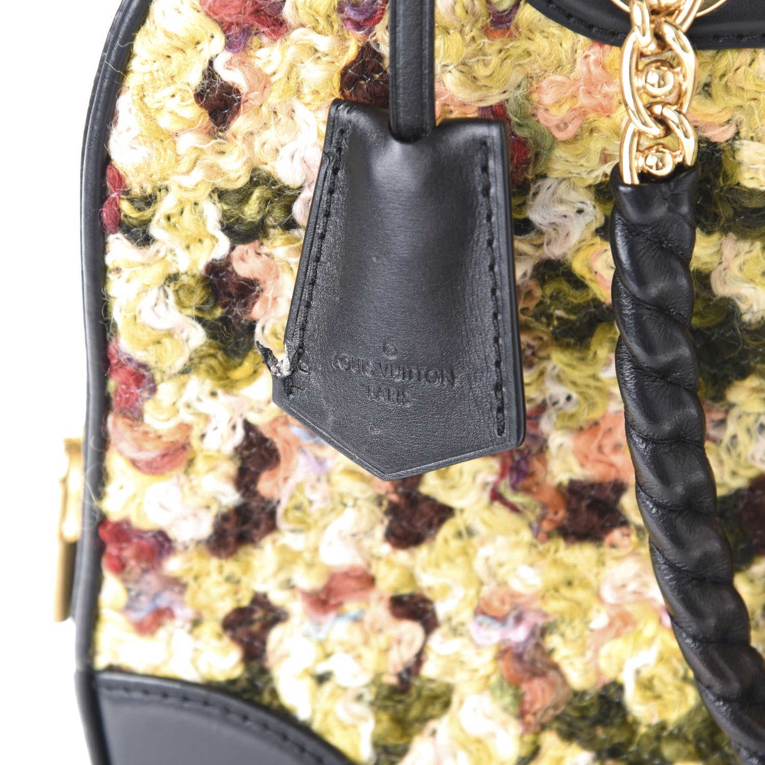 Louis Vuitton Tweed Calfskin Bowling Vanity Black Multicolor 11 of 11