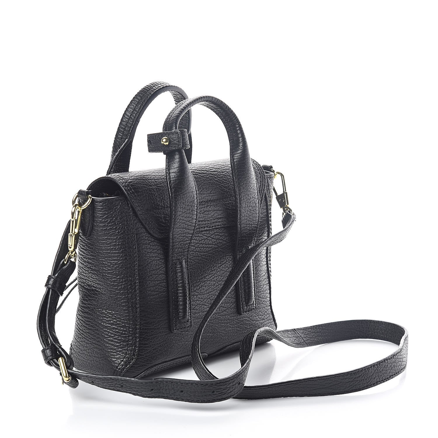 3.1 Phillip Lim 3.1 Textured Calfskin Mini Pashli Satchel Black 3 of 8