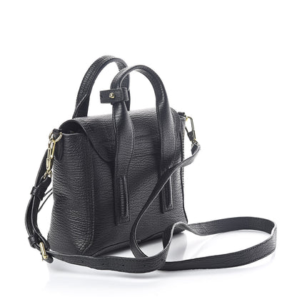 3.1 Phillip Lim 3.1 Textured Calfskin Mini Pashli Satchel Black 3 of 8