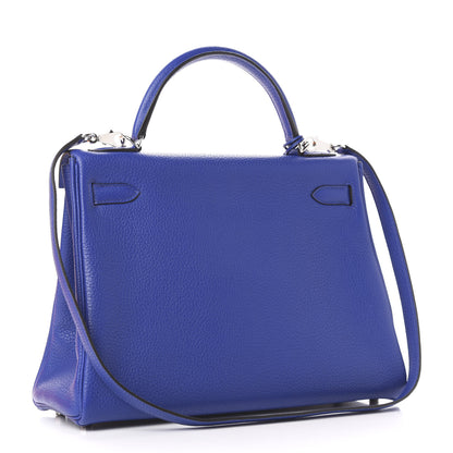 Hermes Togo Kelly Retourne 32 Bleu Electrique 2 of 7