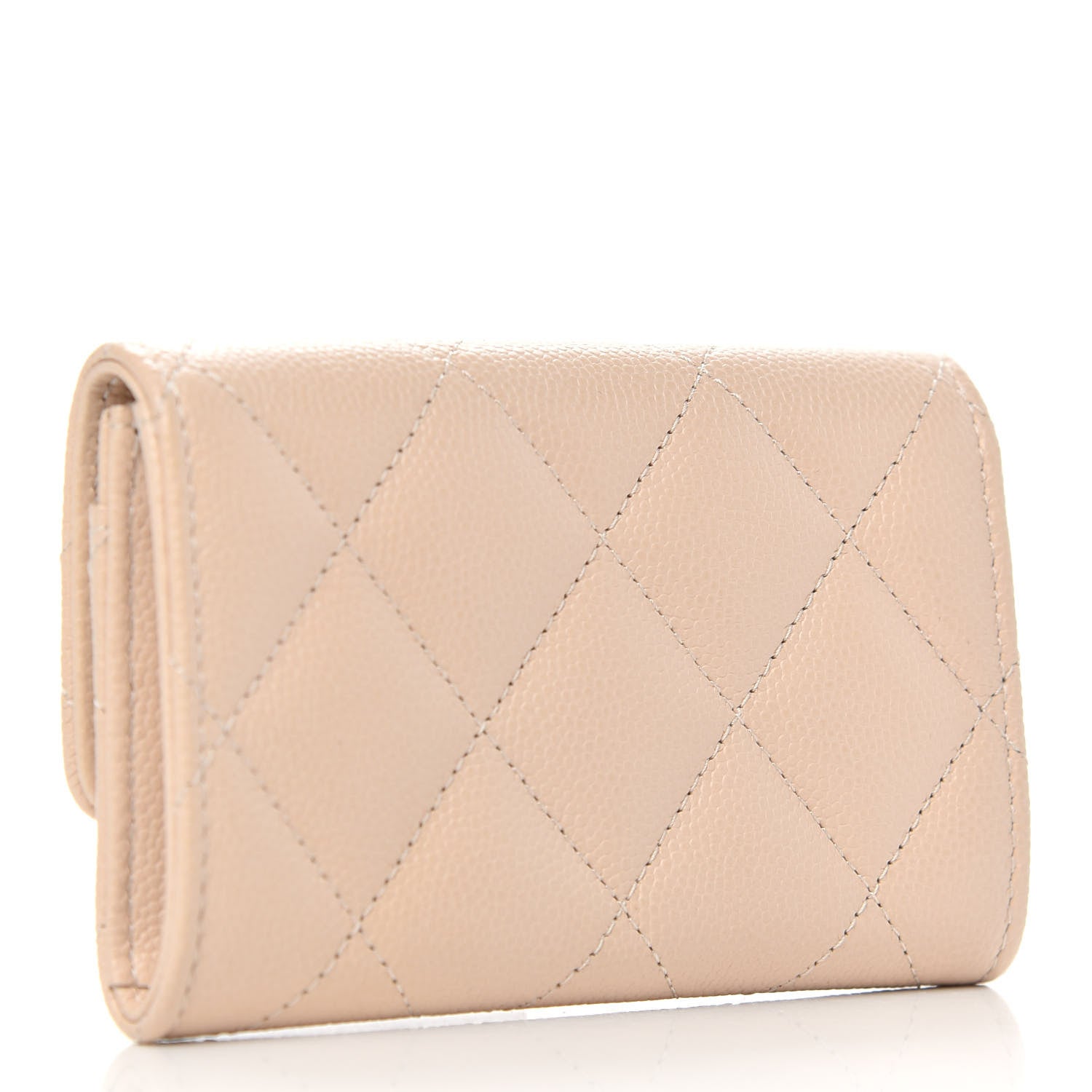 Chanel Caviar Pearl Quilted Coco Candy Flap Card Holder Beige 3 of 8