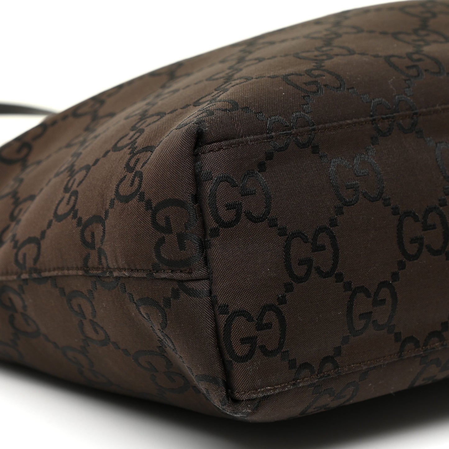 Nylon Monogram Flat Messenger Bag Brown