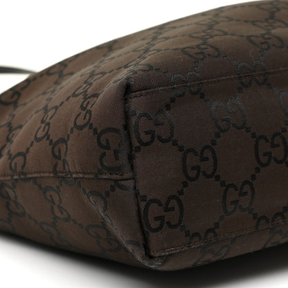 Gucci Nylon Monogram Flat Messenger Bag Brown 9 of 18