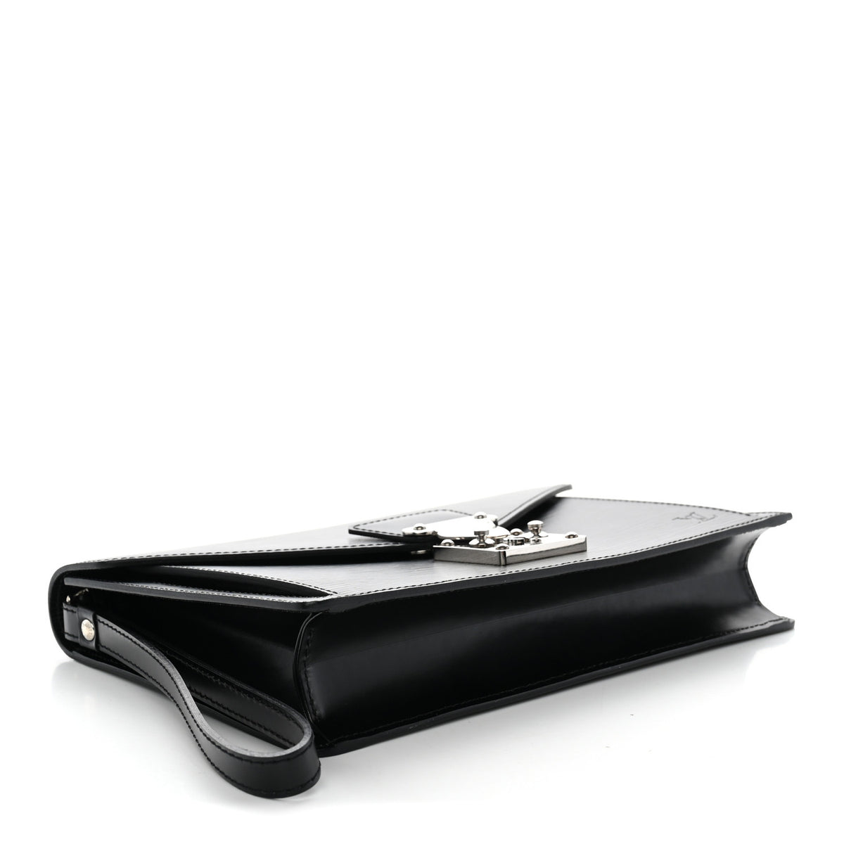 Epi Pochette Sellier Dragonne Clutch Black