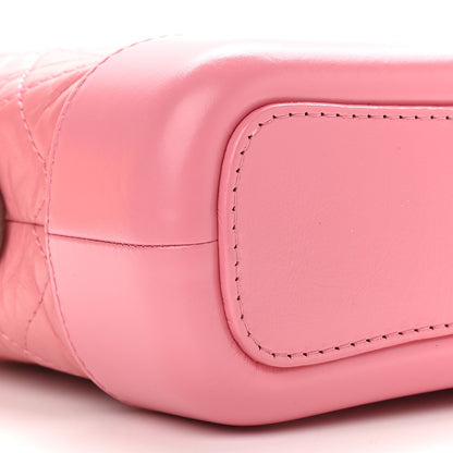 Chanel Aged Calfskin Quilted Small Gabrielle Hobo Rose 8 of 9