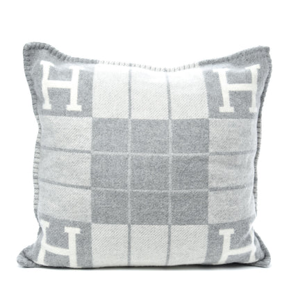 Hermes Wool Cashmere Avalon III Pillow PM Ecru Gris Clair 1 of 3