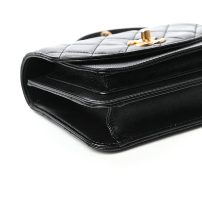 Chanel Calfskin Caviar Quilted Mini Chain Handle Flap Black 8 of 10