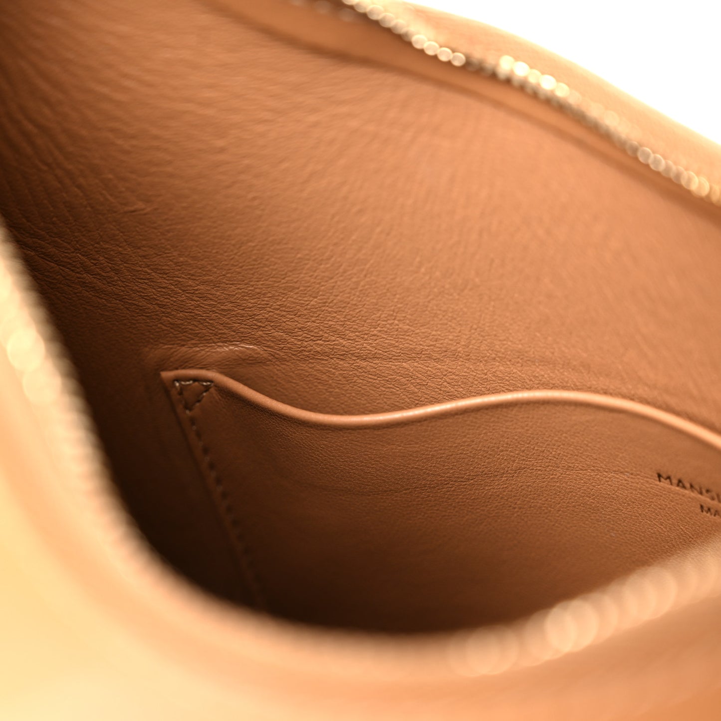 Polished Calfskin Mini Candy Bag Caramel