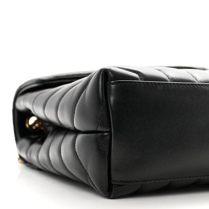 Saint Laurent Calfskin Y Quilted Monogram Small Loulou Chain Satchel Black 9 of 11