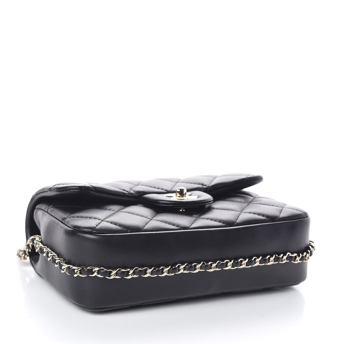 Lambskin Quilted Small My Precious Flap Black