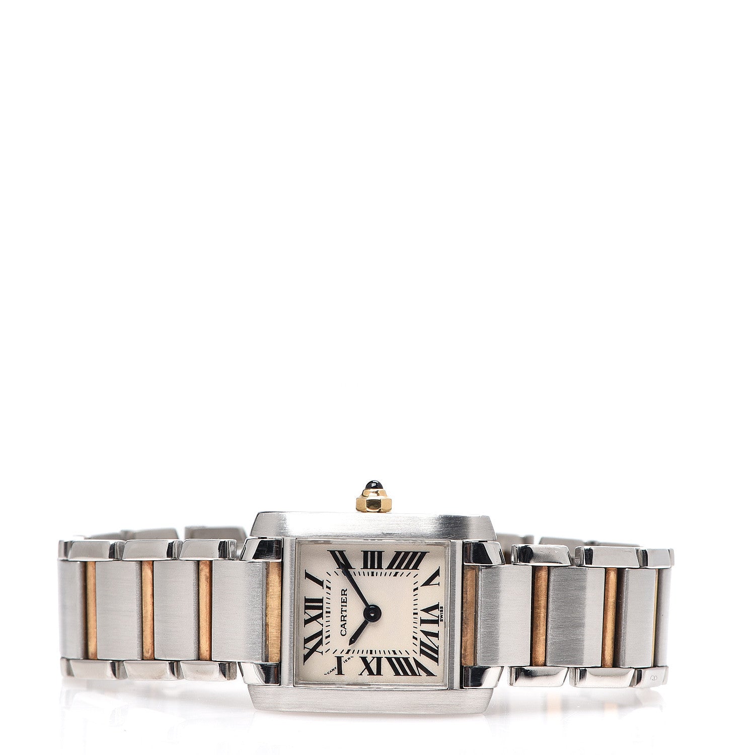 Cartier Stainless Steel 18K Yellow Gold 20mm Tank Francaise Quartz Watch 2 of 4