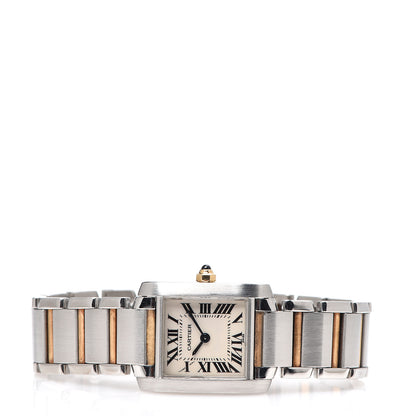 Cartier Stainless Steel 18K Yellow Gold 20mm Tank Francaise Quartz Watch 2 of 4