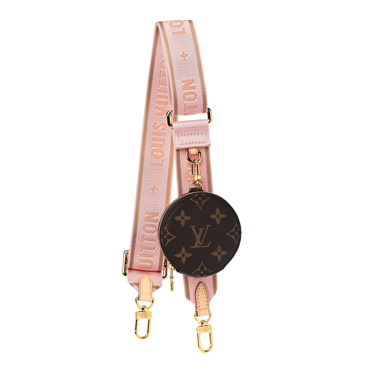 Monogram Multi Pochette Accessories Bandouliere Shoulder Strap Rose Clair