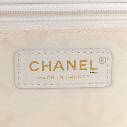Chanel Calfskin Quilted Wild Stitch Large Flap White 6 of 17