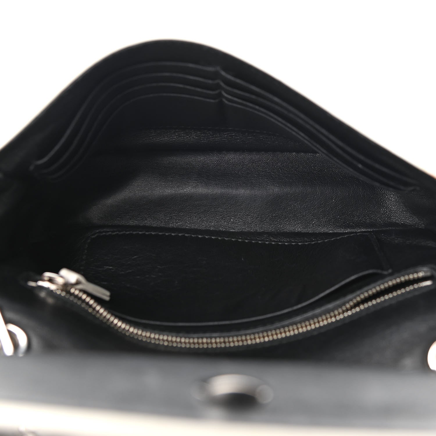 Balenciaga Pebbled Calfskin Logo Everyday Flap Chain Wallet White 5 of 12